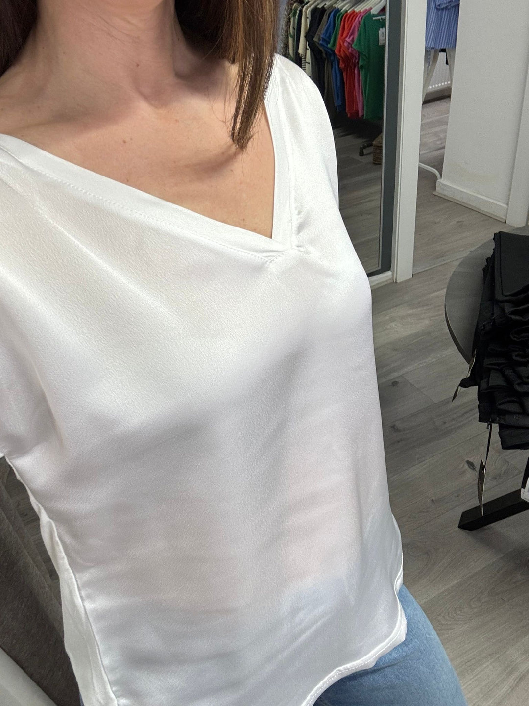 Selita V-neck T-Shirt - Optical White