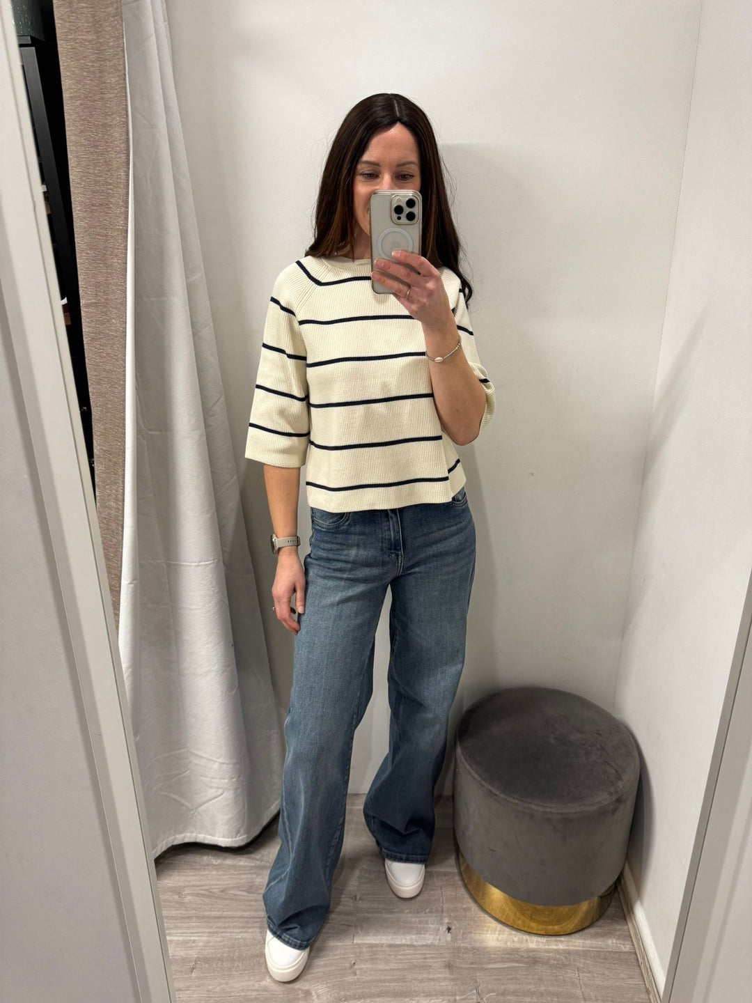 Boston Top - Birch Stripe