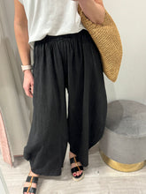 Load image into Gallery viewer, Linen Cocoon Pants - Black
