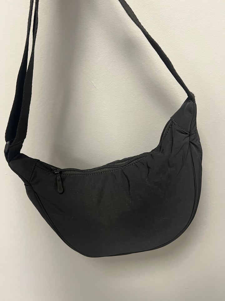 Hallie Nylon Crossbody Bag - Black