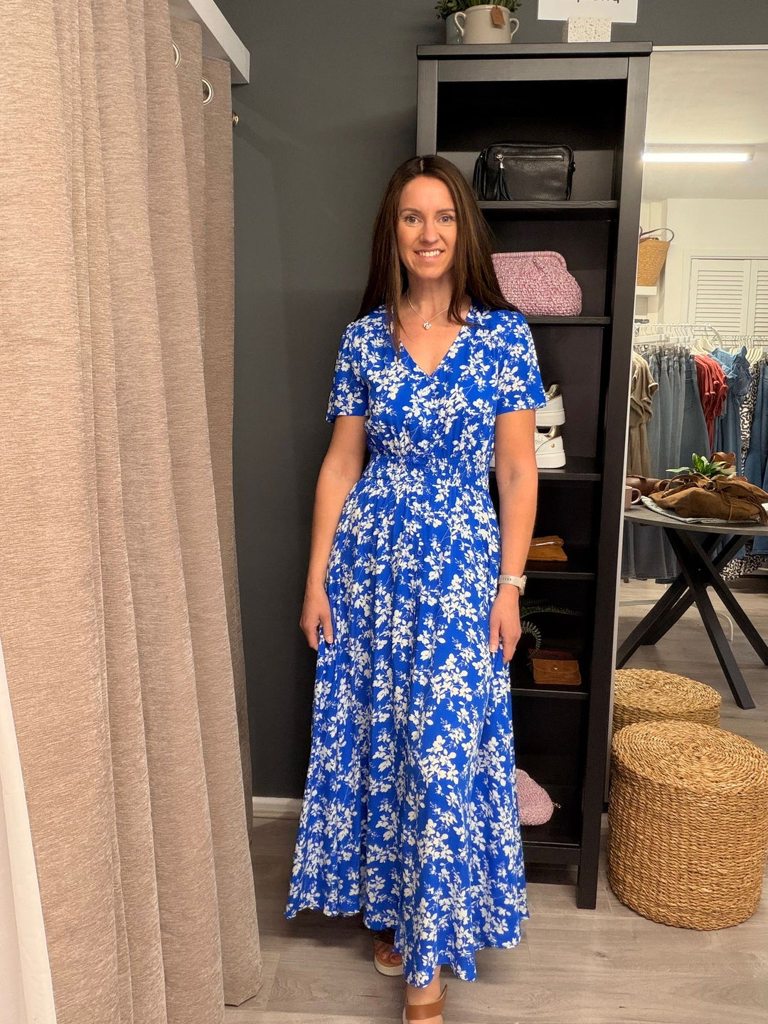 Ciara Maxi Dress - Blue Blossom