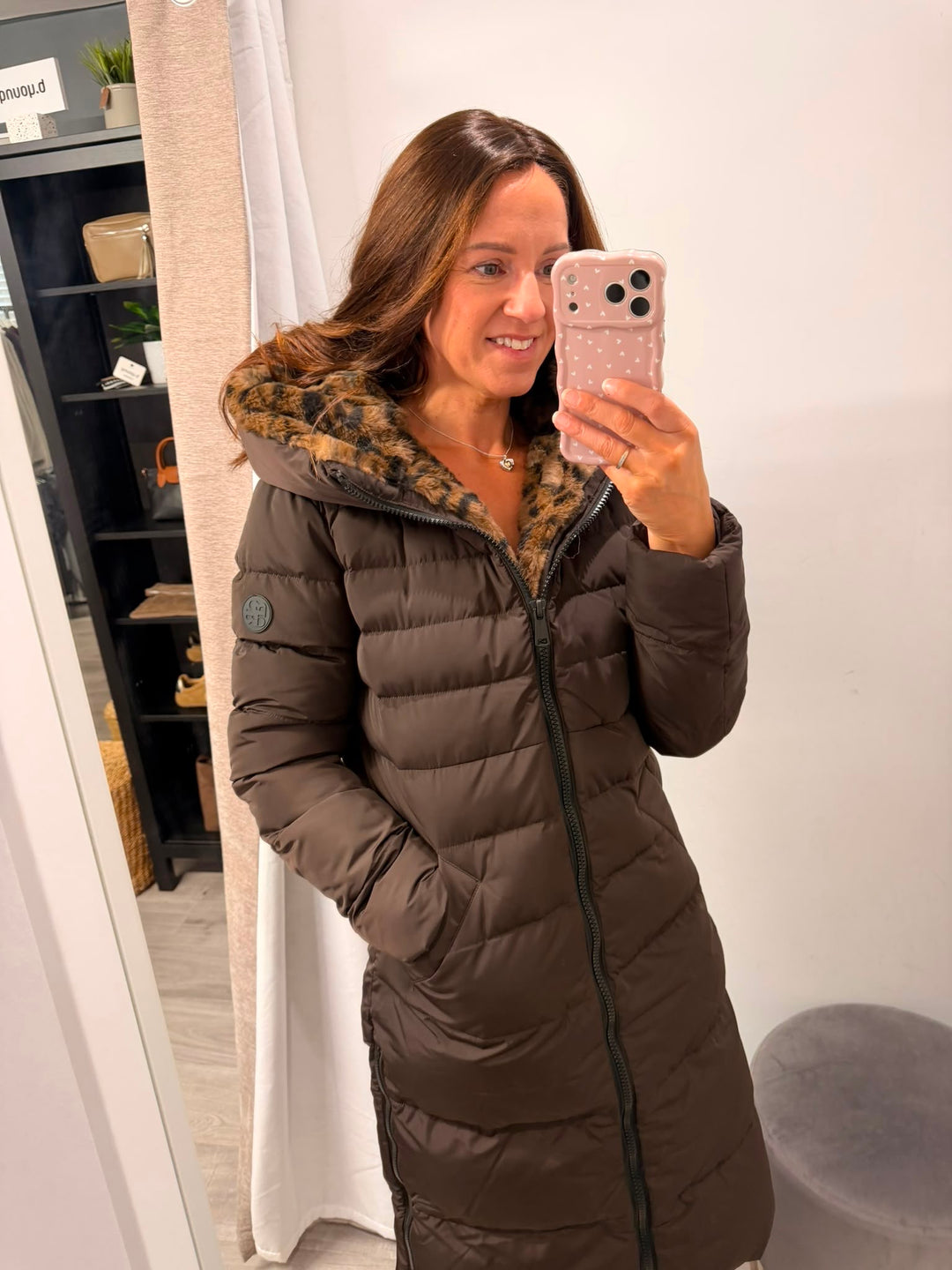 Keila Coat - Brown Leopard