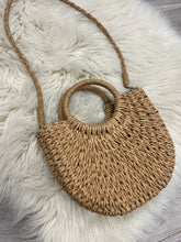 Load image into Gallery viewer, Monica Half Moon Straw Bag
