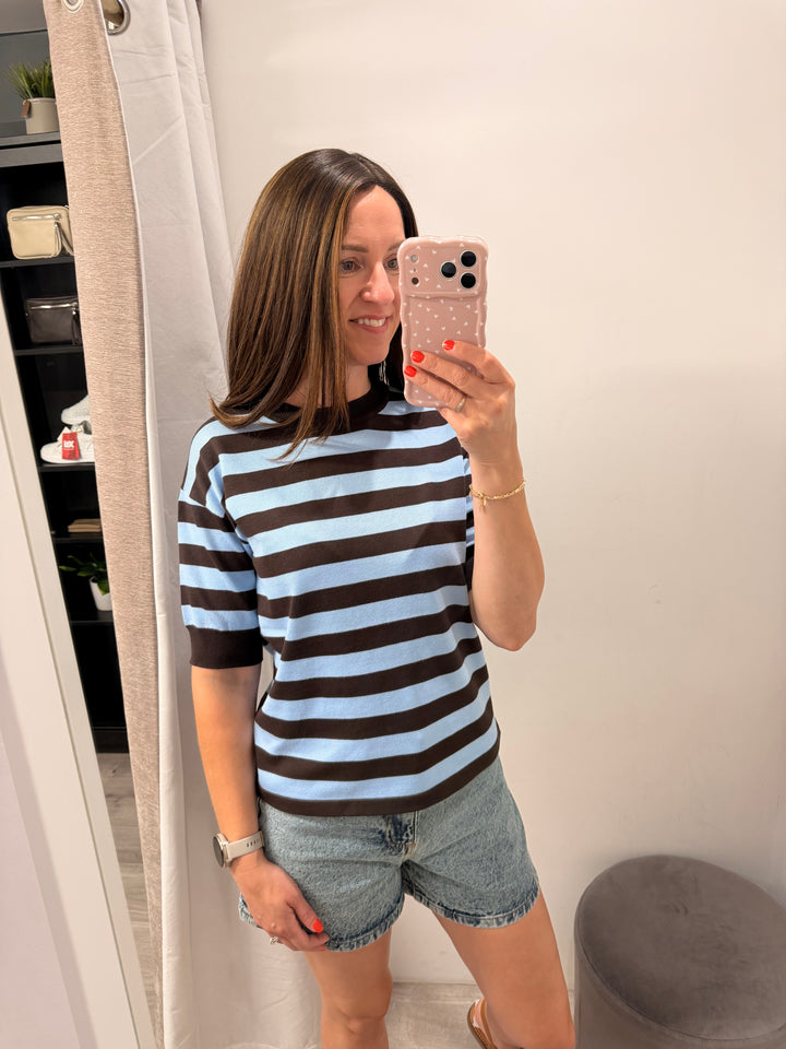 Morla T-shirt - Java/Blue
