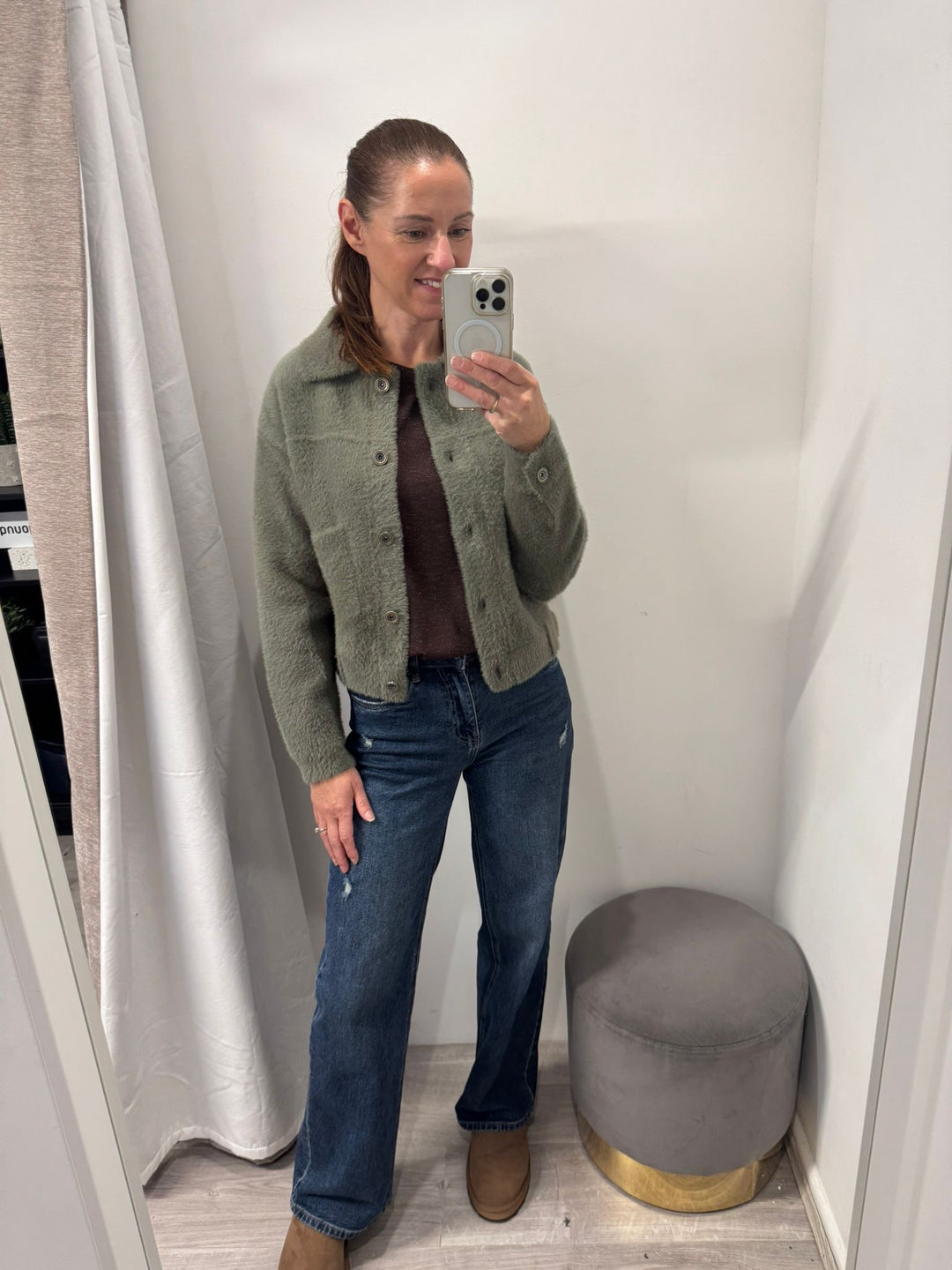 Bubbly Jacket - Green Ash