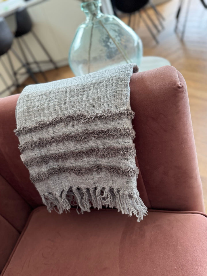 Grey Tufted Throw