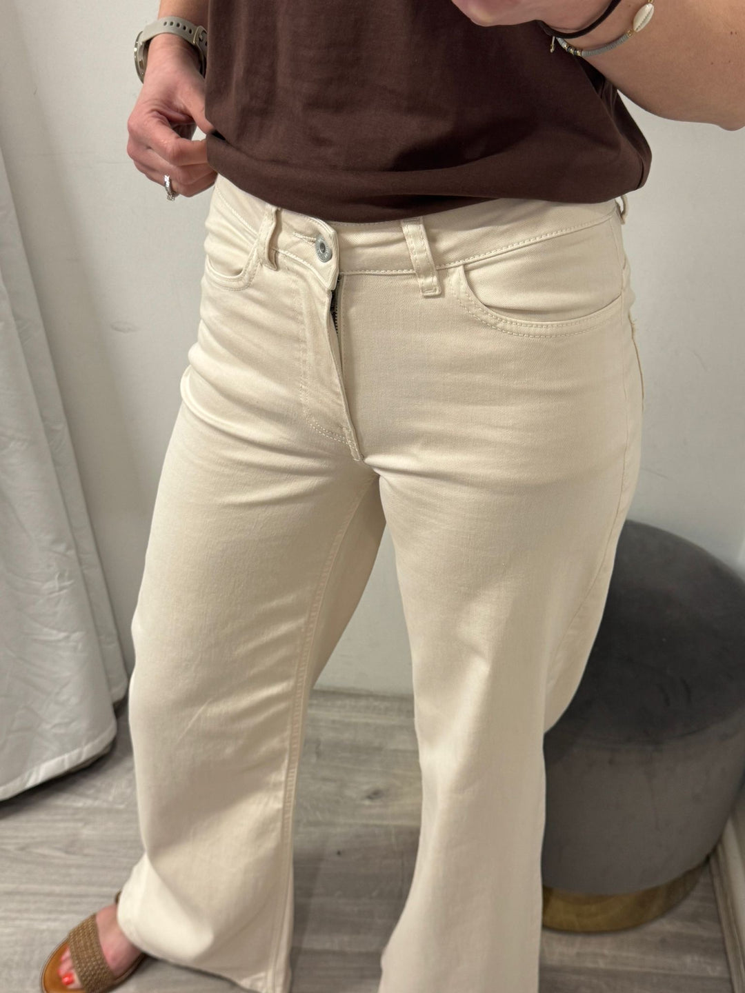 Ziggy Wide Leg Jeans - Birch