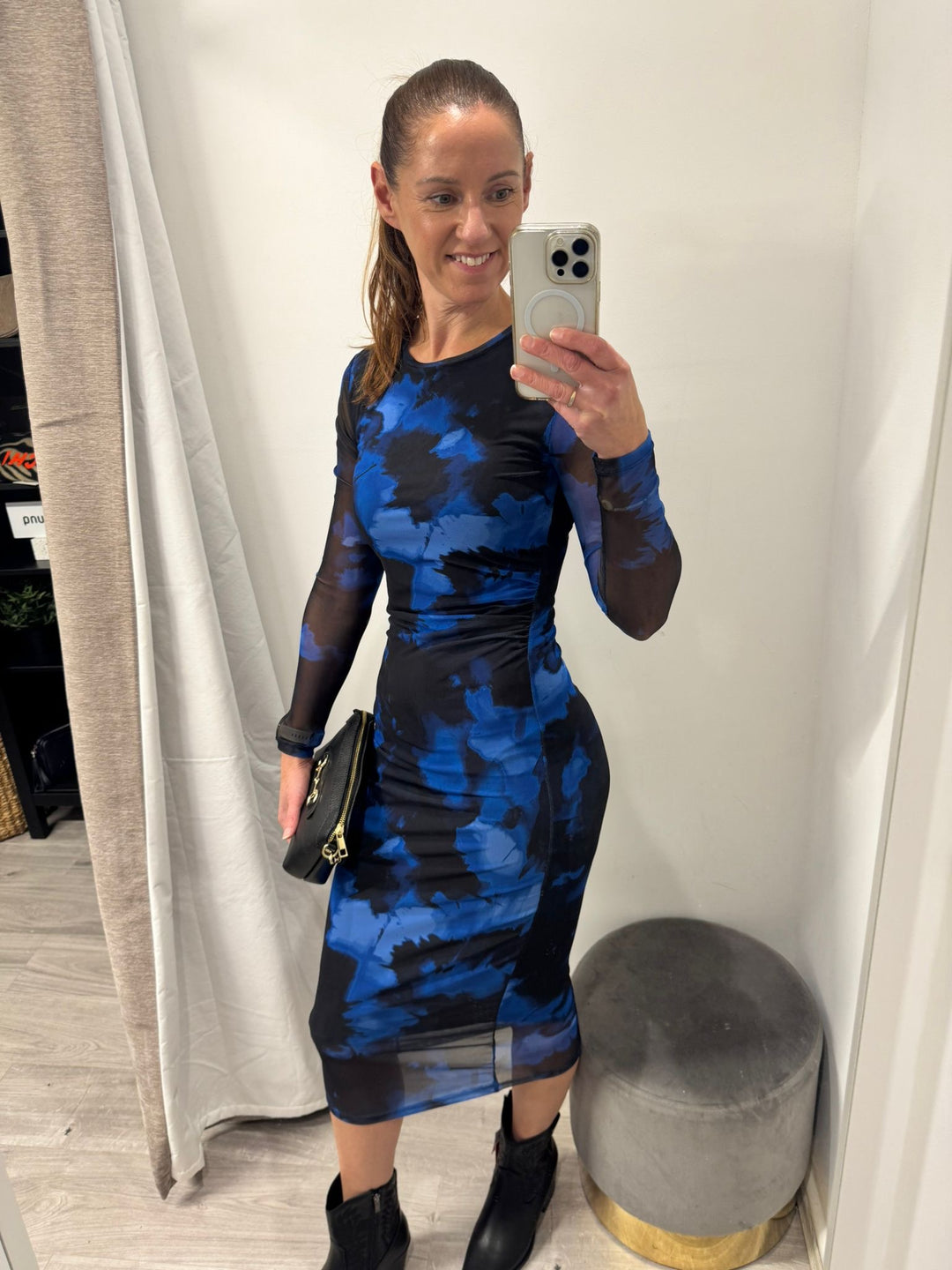 Paloma Mesh Dress - Soft Clouds