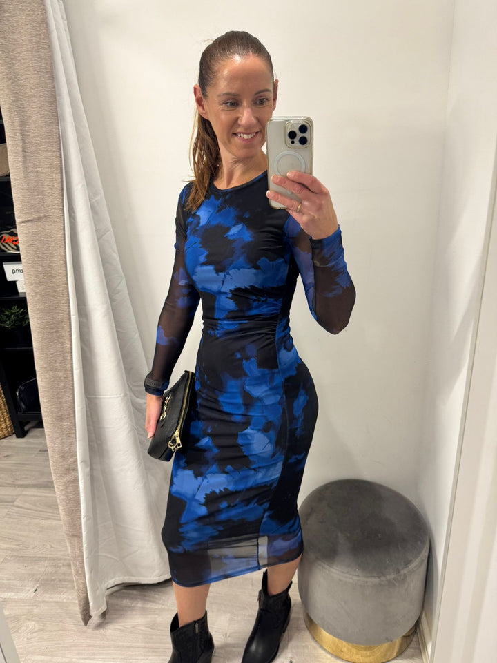 Paloma Mesh Dress - Soft Clouds