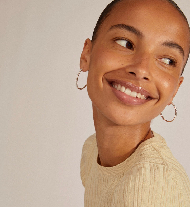 Eddy Hoop Earrings - Silver Plated