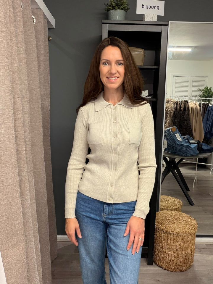 Luls Rib Polo Cardigan