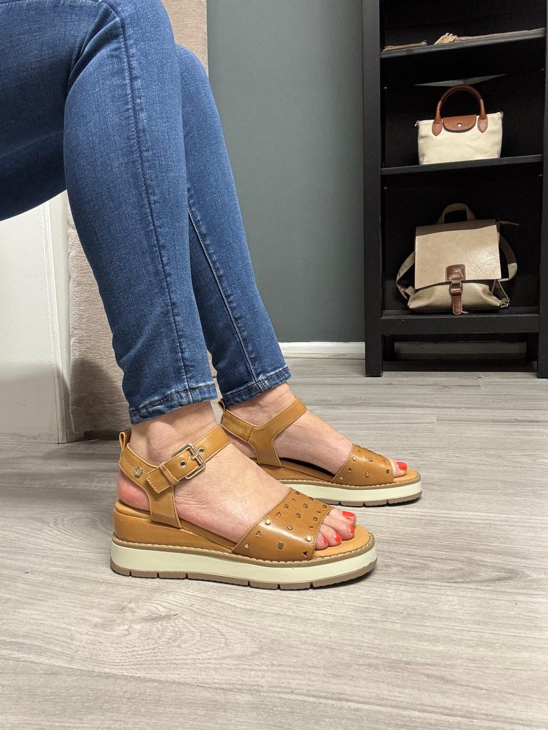 Carmela Sara Leather Wedges