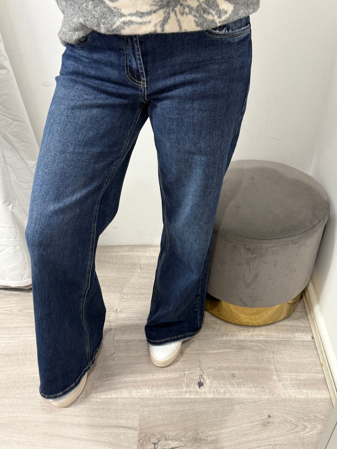 Toxik Anya Wide Leg Jeans - Dark Wash