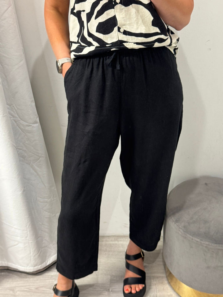 Linno Barrel Pants - Black