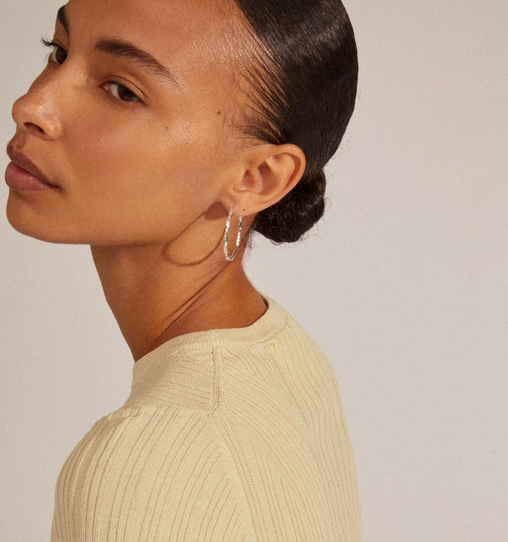Eddy Hoop Earrings - Silver Plated