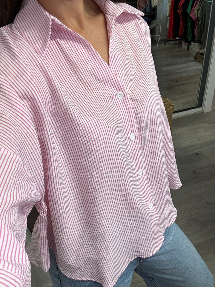 Lucia Shirt - Pink Stripe