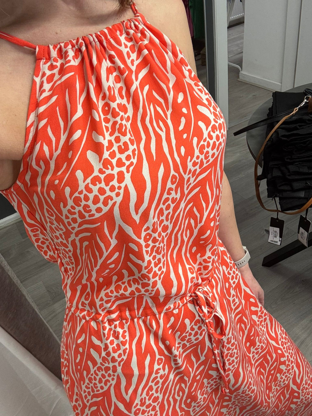 Joella Slip Dress - Fiesta Orange