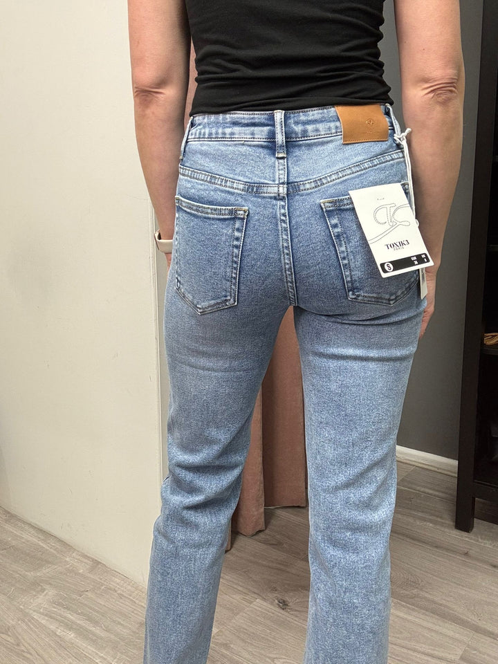 Toxik Evie Straight Leg Jeans - Mid Wash