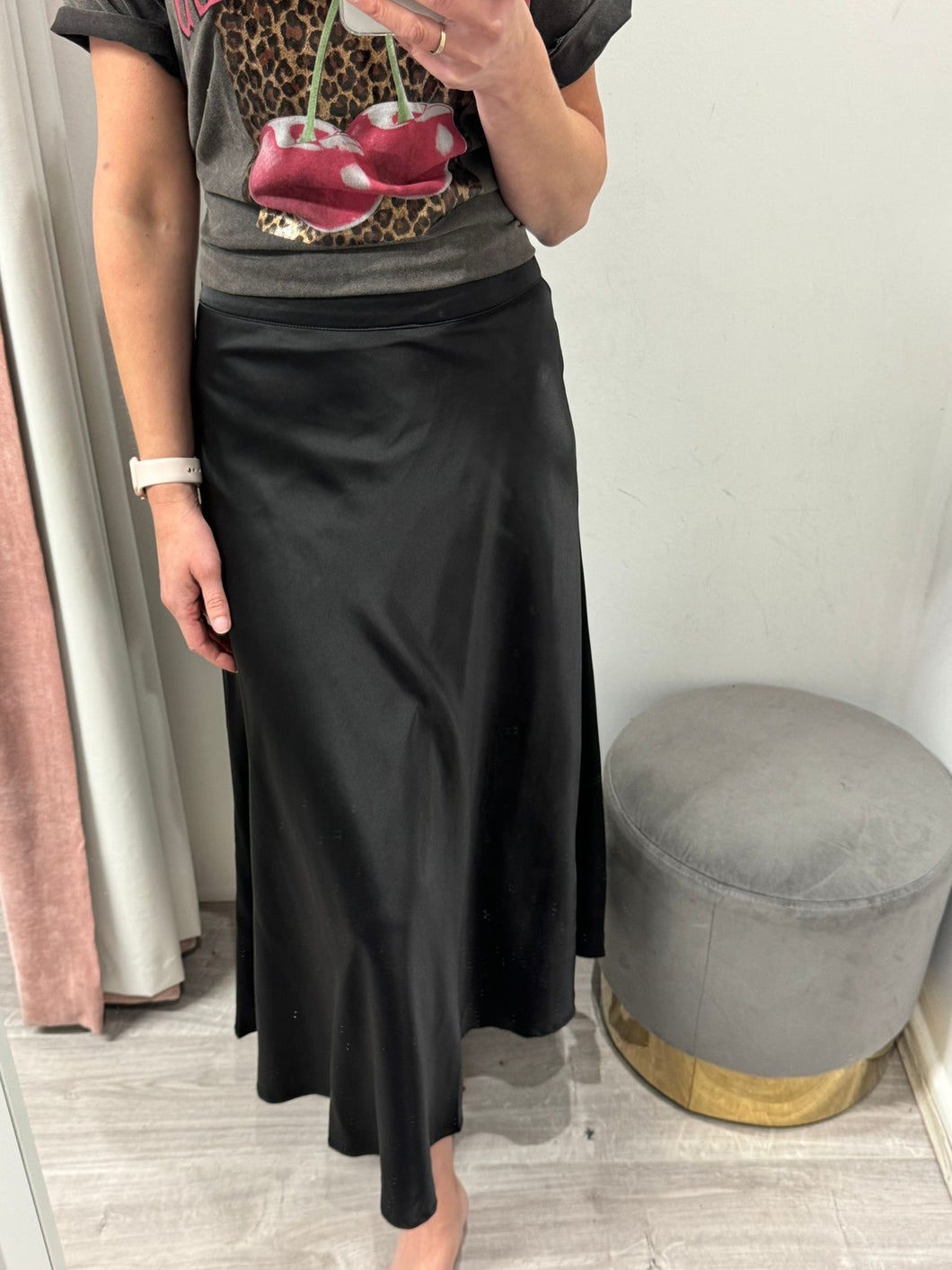 Lily Satin Maxi Skirt