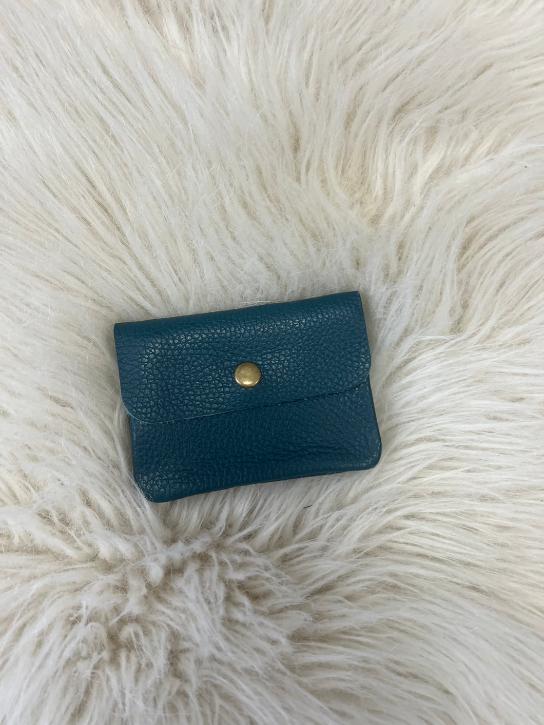 Leather Coin Purse - Teal