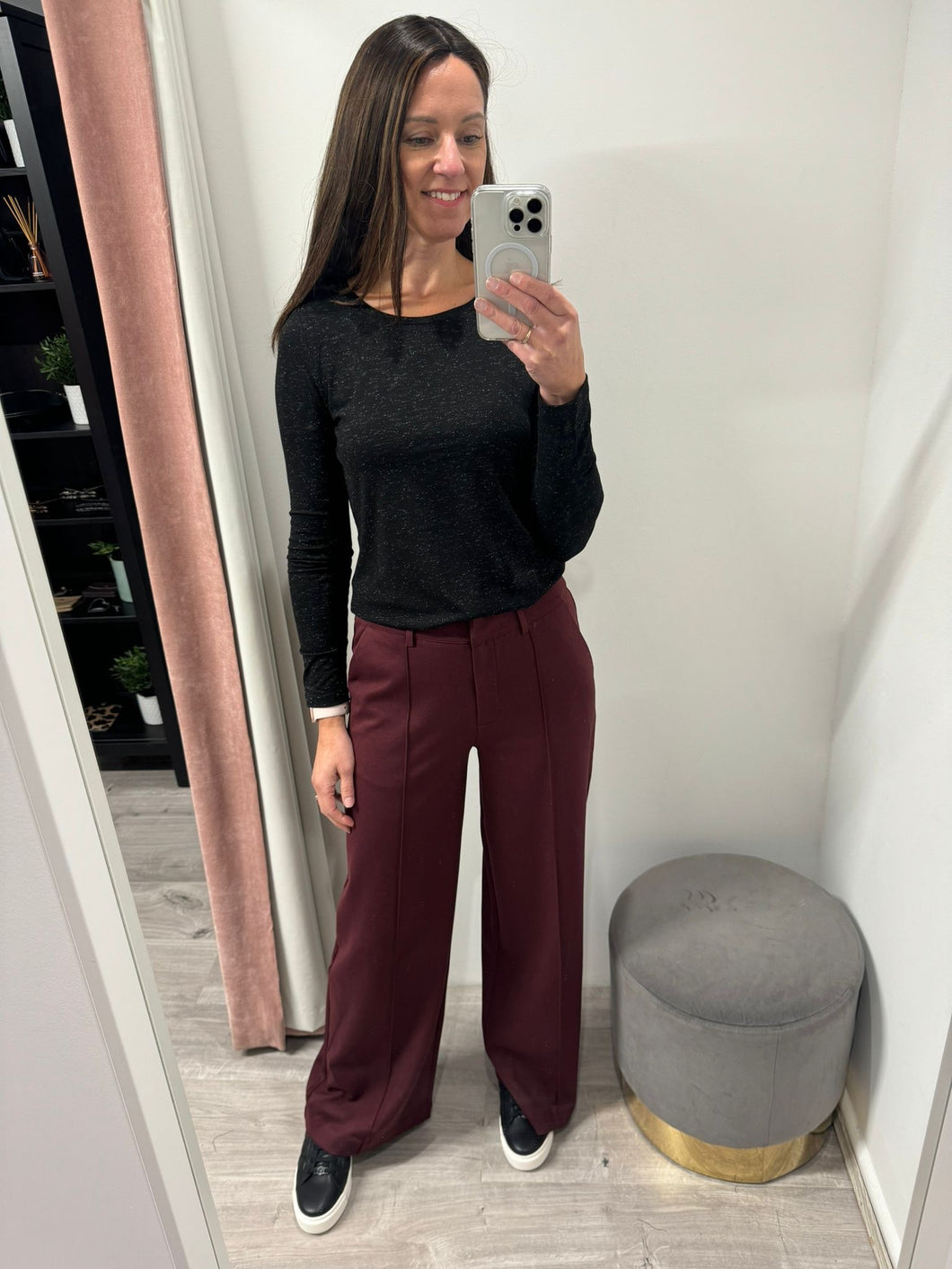 Kate Wide Leg Pants - Port Royale