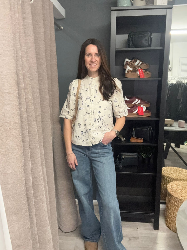 Qwina Short Sleeve Shirt - Blueprint