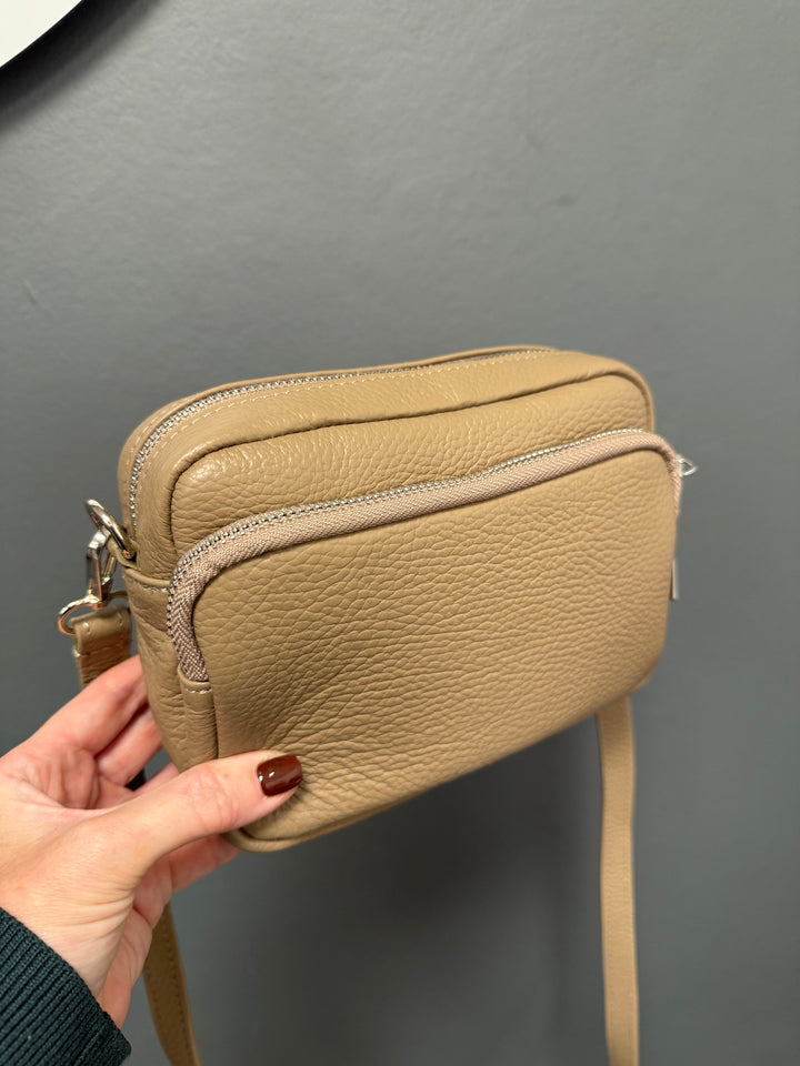 Etta Leather Bag - Taupe