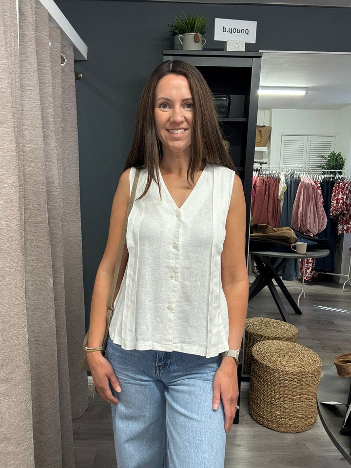 Linno Waistcoat - Cloud Dancer