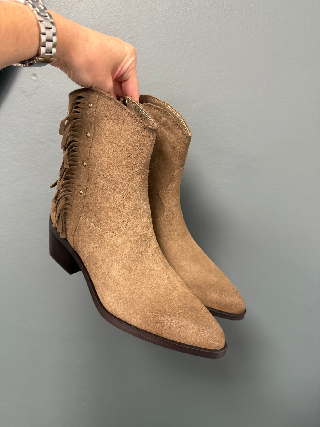Carmela Cowboy Ankle Boots