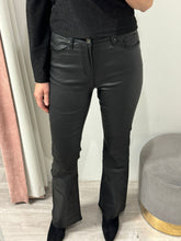 Load image into Gallery viewer, Toxik Leather Look Flared Jeans
