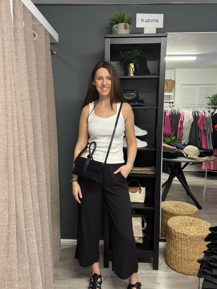 Joella Cropped Pants - Black
