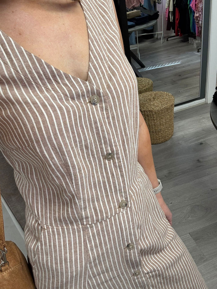 Falakka Button Dress - Woodsmoke