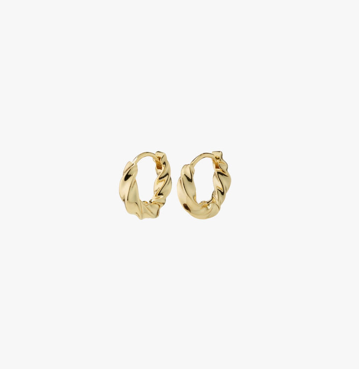 Taffy Small Swirl Hoops - Gold Plated