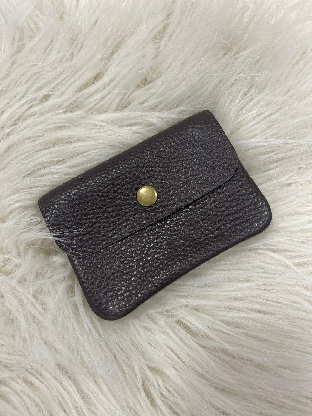 Leather Coin Purse - Brown