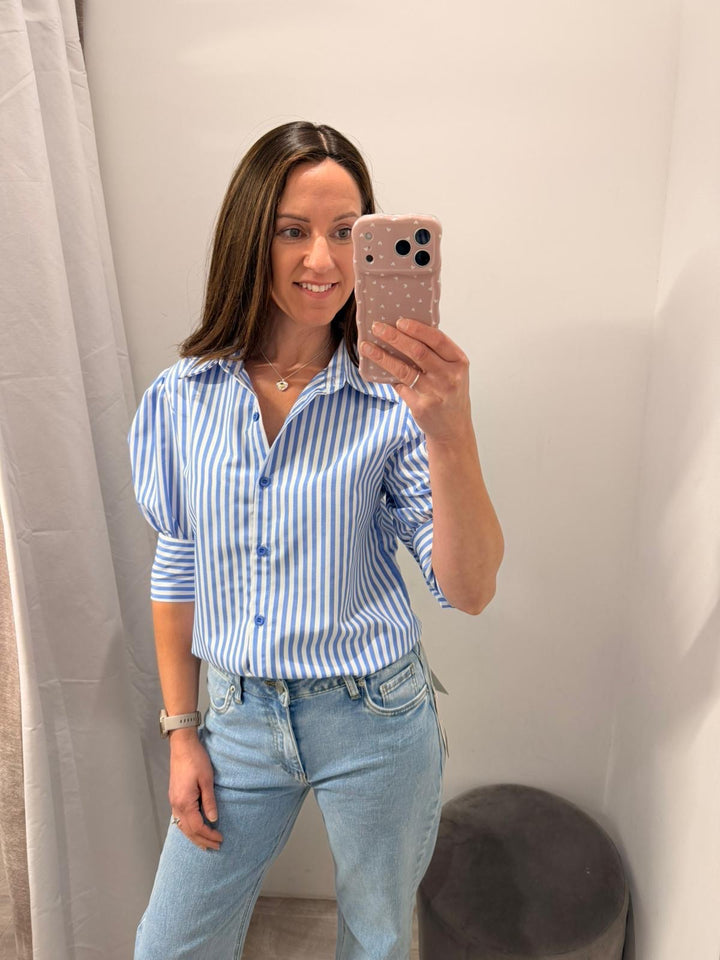 Rhona Shirt - Blue Stripe