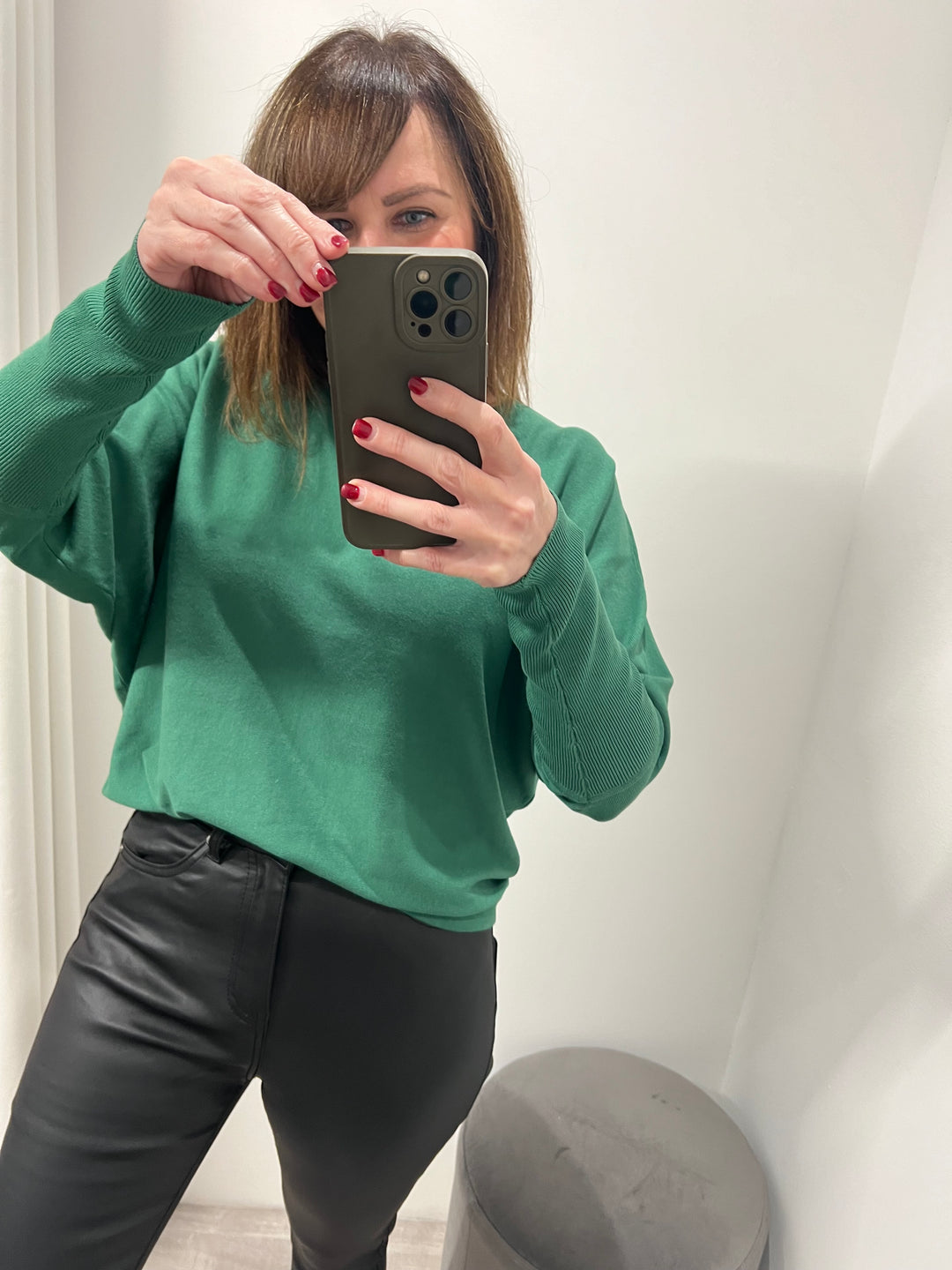 Morla Batwing Jumper - Foliage Green