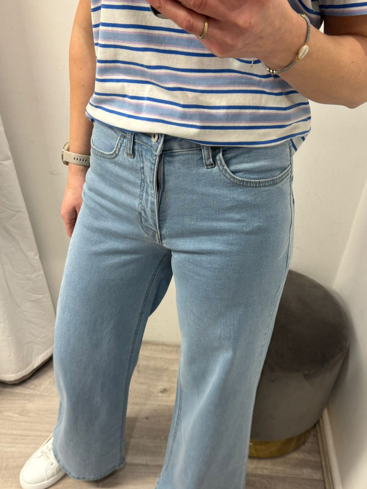 Twiggy Wide Leg Jeans - Bleached Light 30" Leg