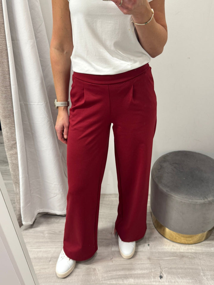 Kate Wide Leg Pants - Biking Red