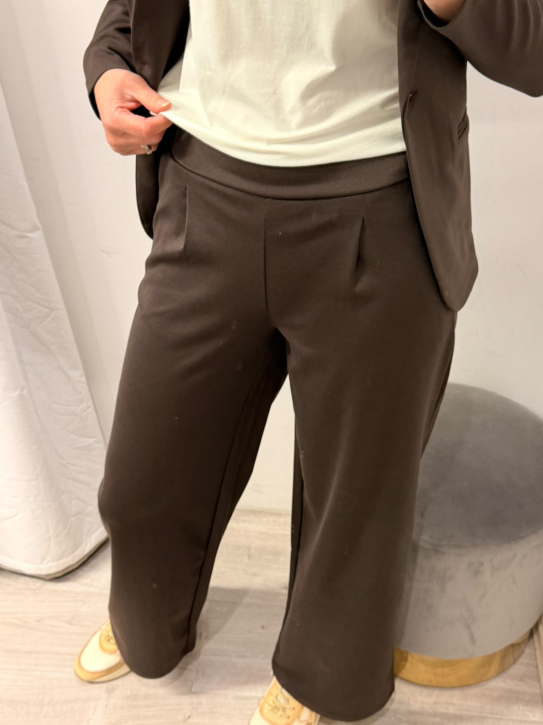 Kate Wide Leg Pants - Chocolate Torte