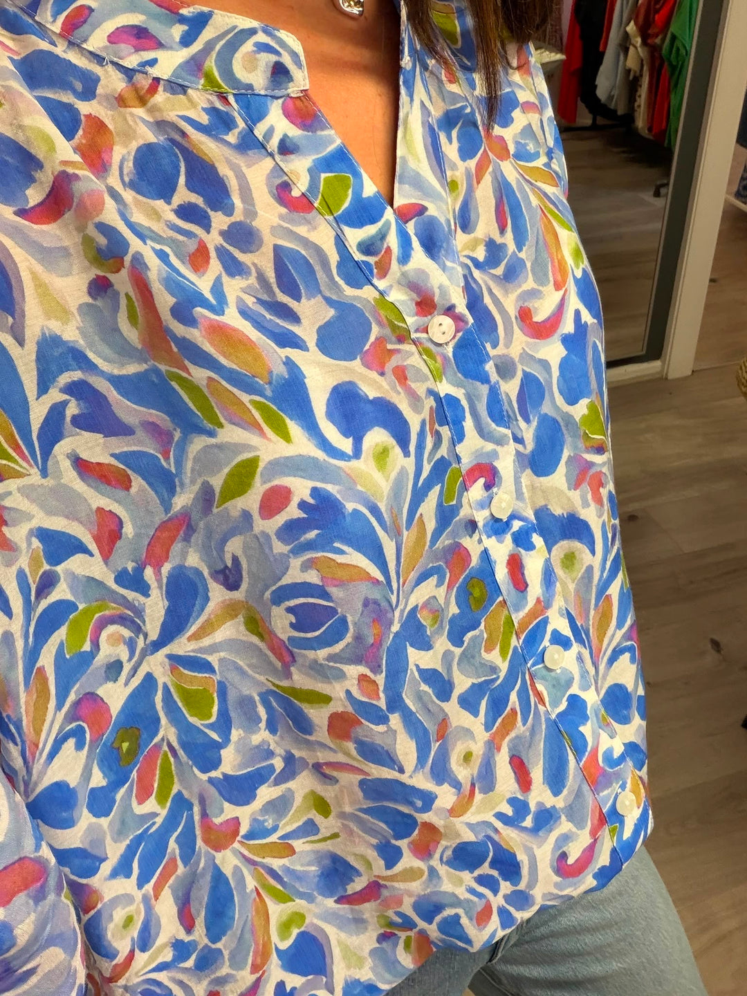 Santana Blouse -  Blue
