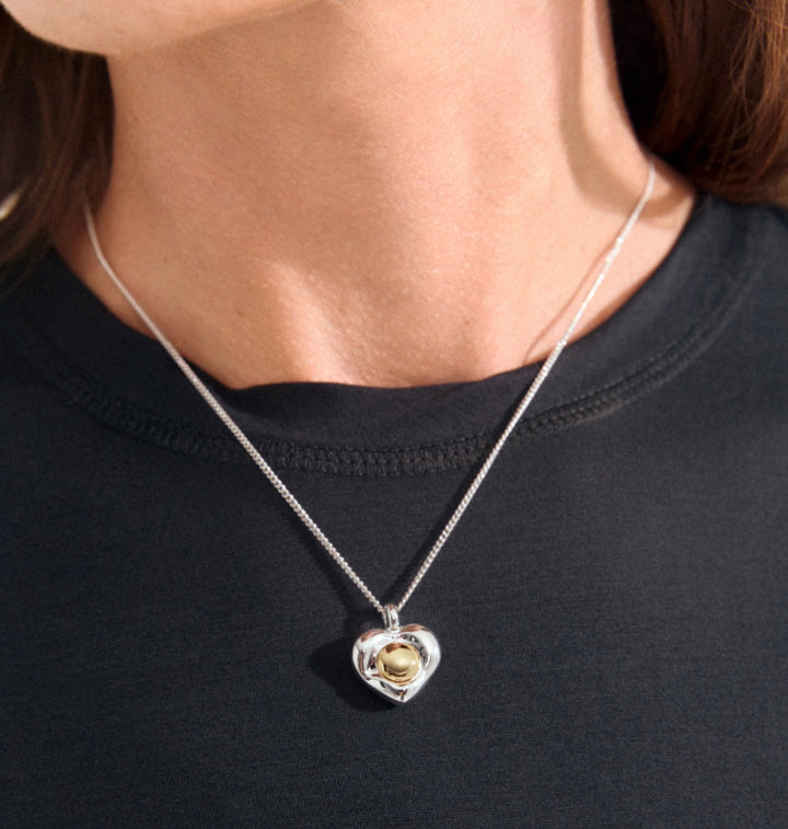 Nova Heart Necklace - Silver Plated