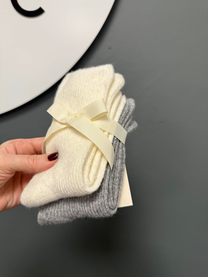 Vicosy Socks - Cream/Grey