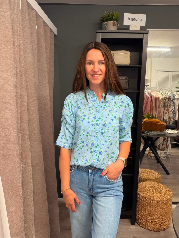 Vera Shirt - Blue Flower