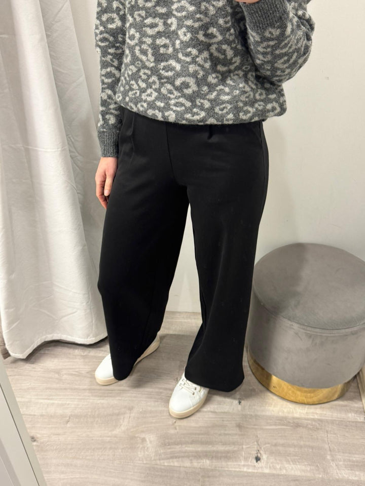 Kate Wide Leg Pants - Black