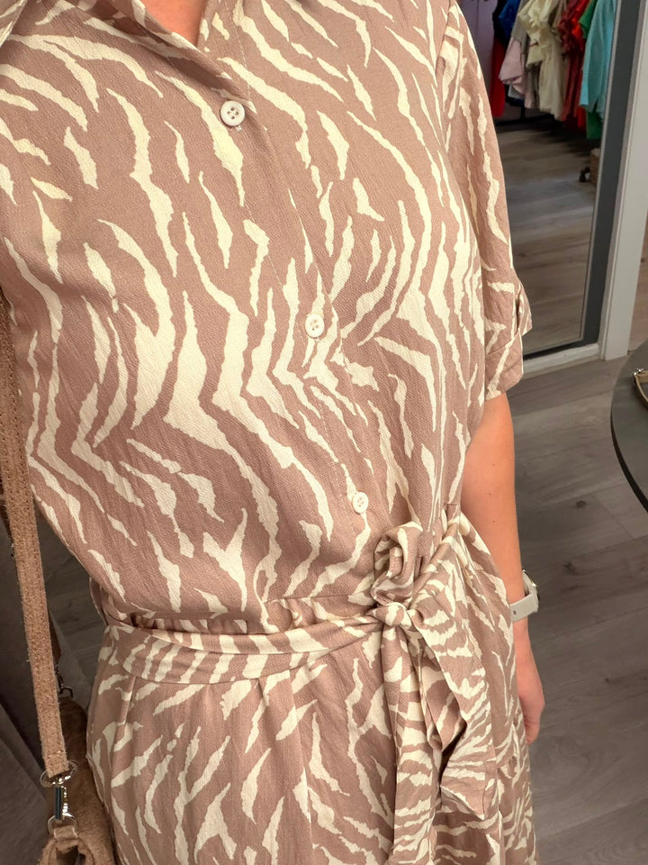 Jasmine Shirt Dress - Taupe