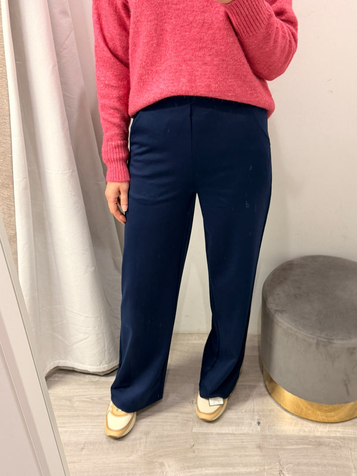 Kate Wide Pants - Maritime Blue