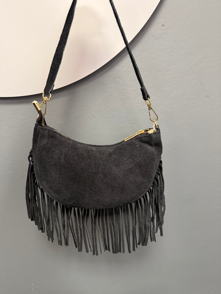 Savannah Tassel Bag - Black