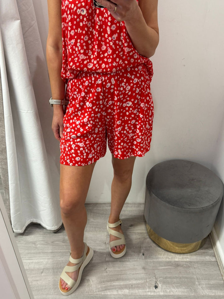 Marrakech Shorts - Red Flower
