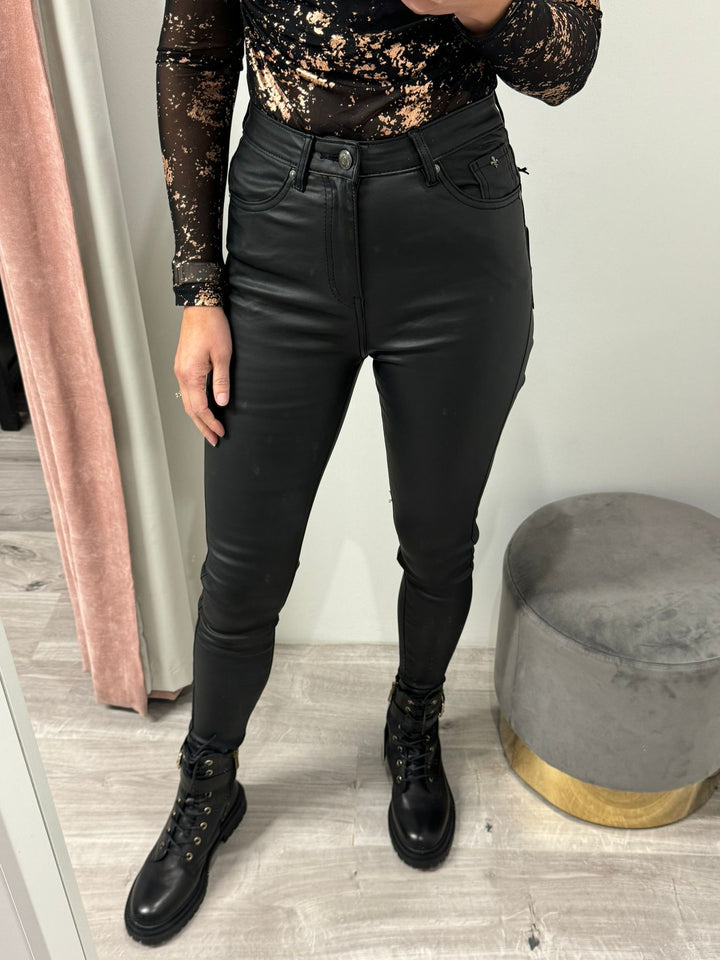 Toxik Leather Look Jeans