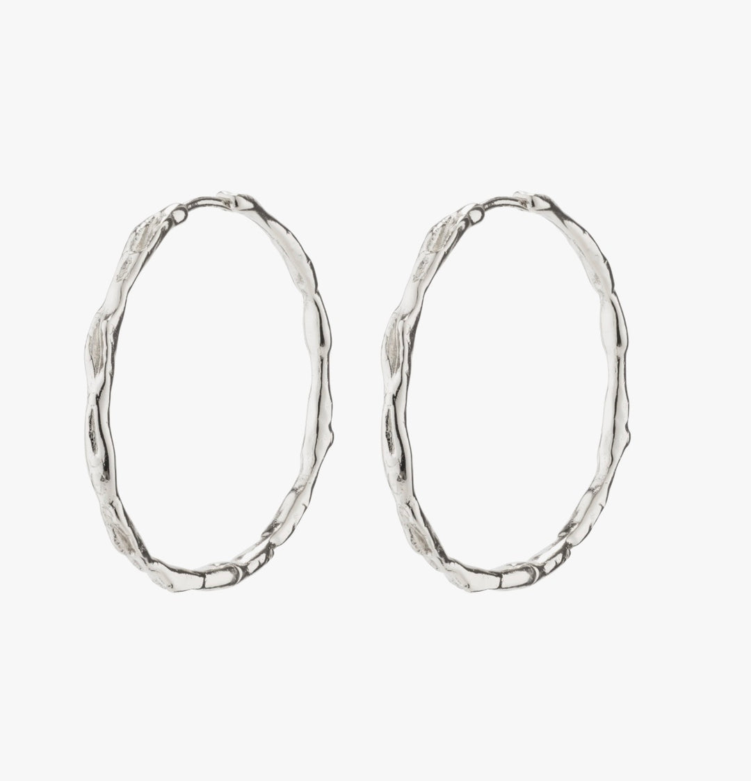 Eddy Hoop Earrings - Silver Plated